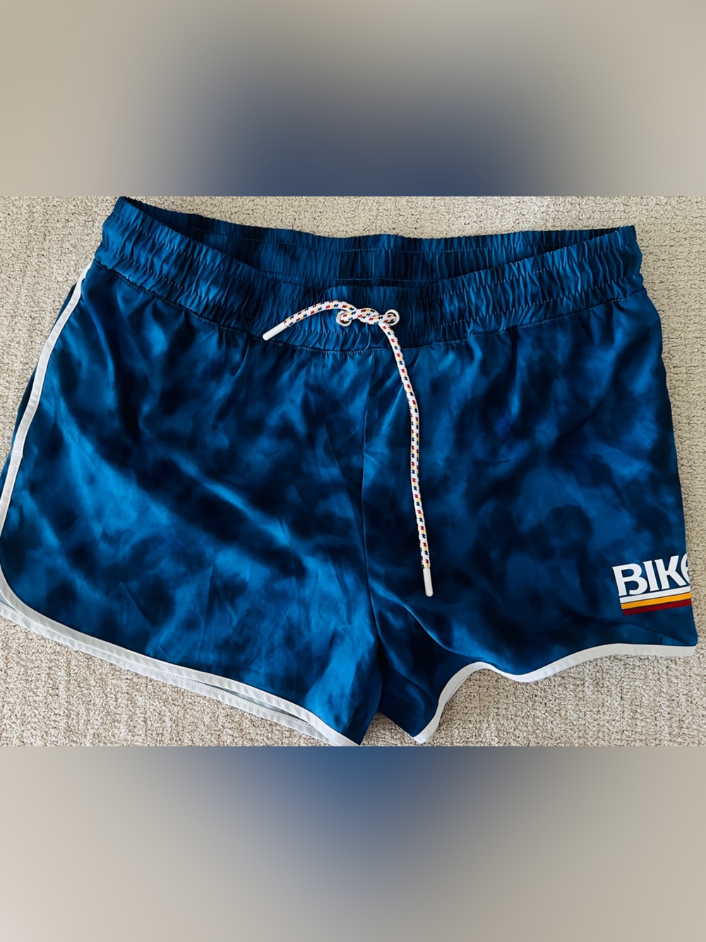 BIKER Navy Blue Men’s Swim Trunks with Contrast Trim